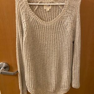 Cream/ gray LA hearts sweater